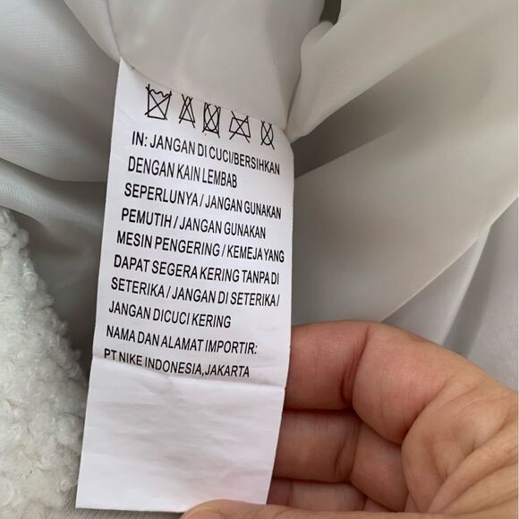 Men’s Hoodie Jacket Large white Sherpa pockets Back Big Skull in Black Unknown - Picture 8 of 12